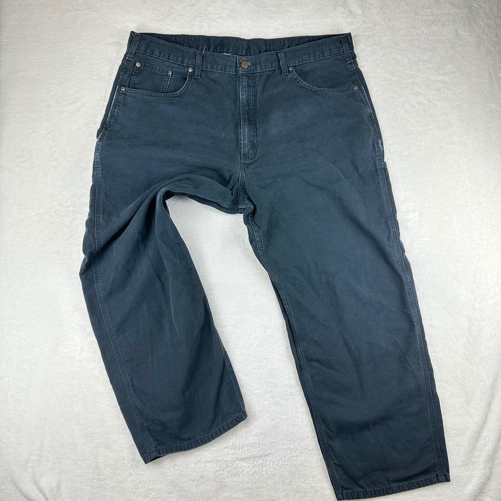 Carhartt Carpenter Pants Mens Canvas B159-BLK Loose Original Fit 42x30 Black